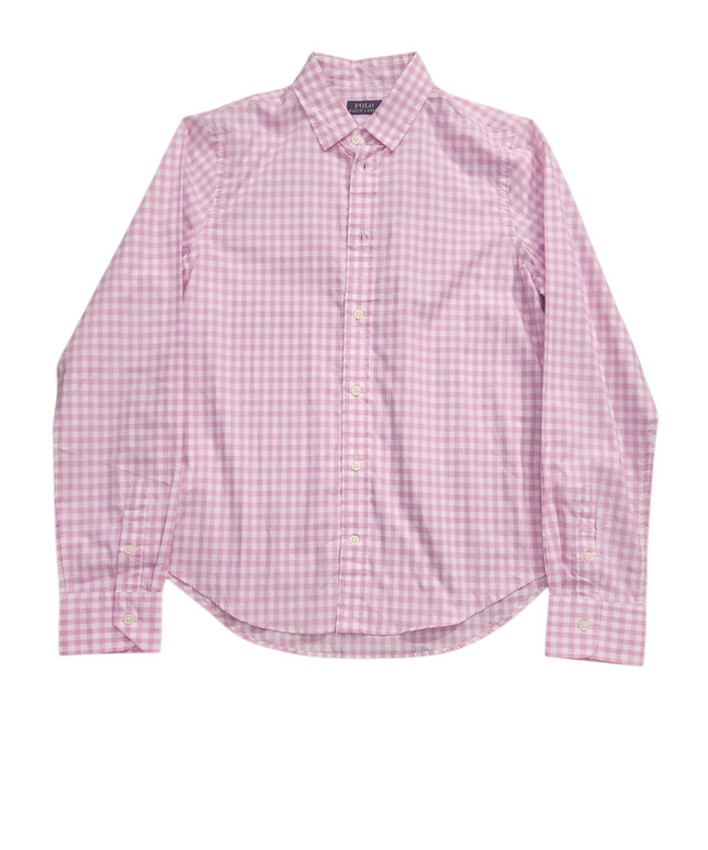 Ralph Lauren Polo Pink and white Checkered Women's full sleeve shirt