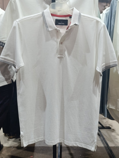 Allen Solly Men'S White Textured Polo T-Shirt