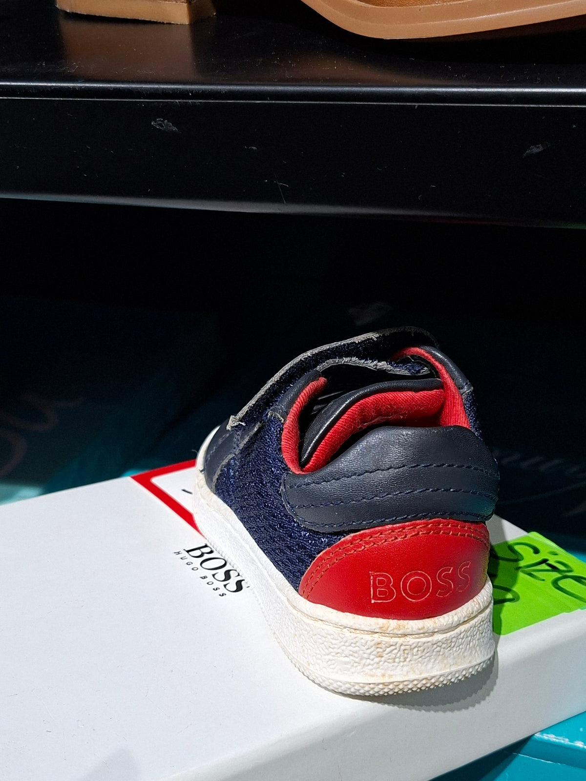 Hugo Boss Kids Strap Shoes Navy | Red