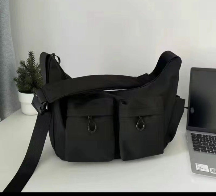 Clearance of Bag – Large Nylon soft black with Multiple Pockets