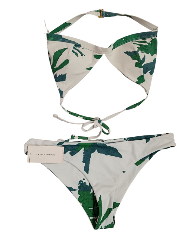 SAPIA SIMONE Women's swimwear green and white