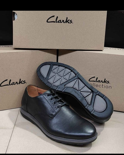 Clarks Glaston Walk Men’s Derby Shoes – Premium Black Leather Formal Lace‑Ups with All‑Day Comfort