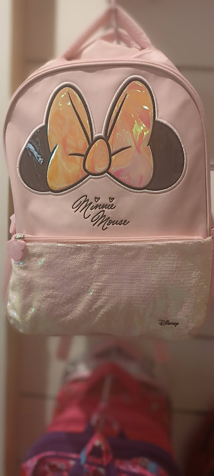 Minnie Mouse Detail Backpack With Adjustable Shoulder Straps