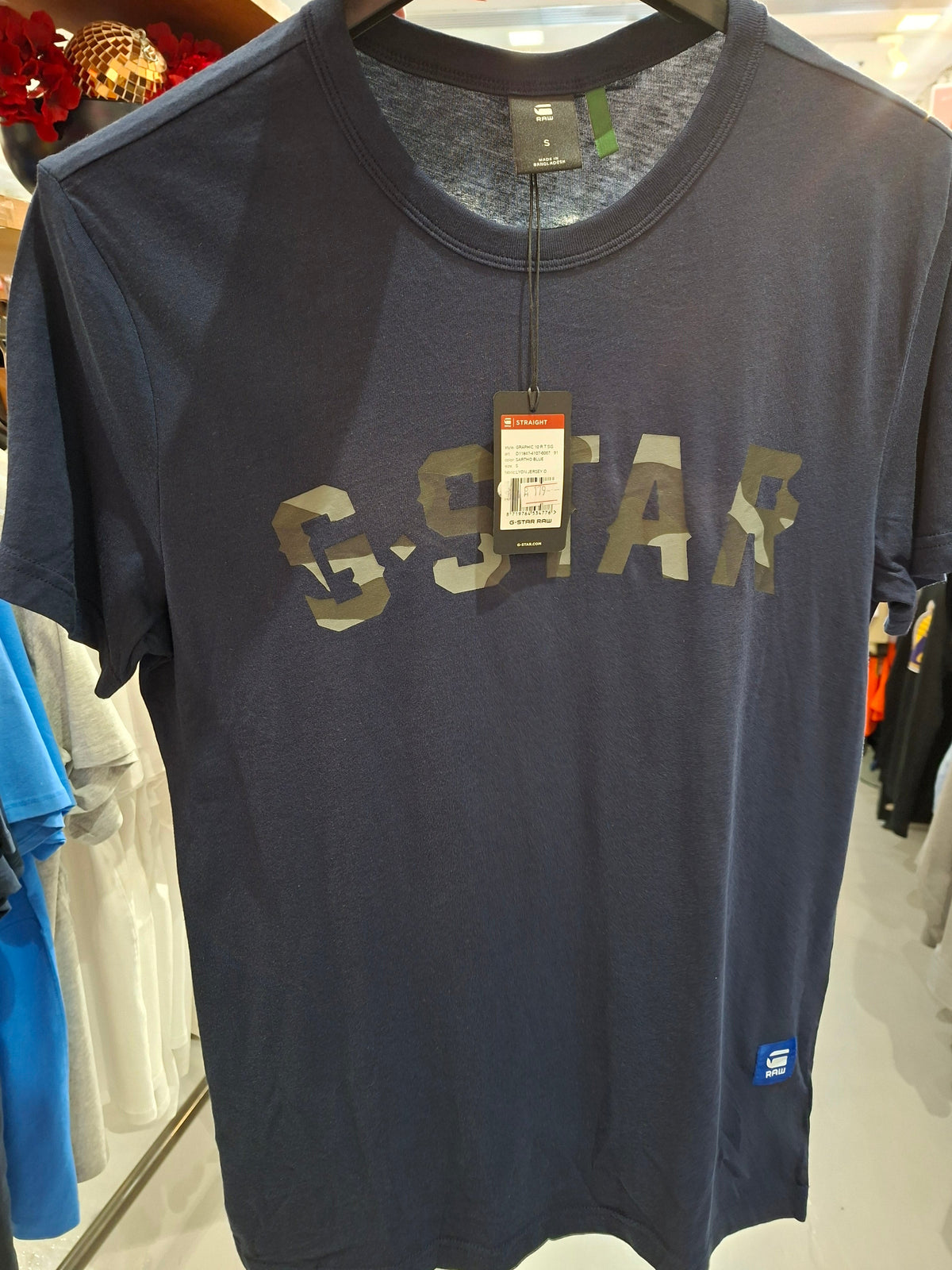 G-Star Raw Mens Tshirt Graphicl 10 R T Sartho Blue D1184741076067