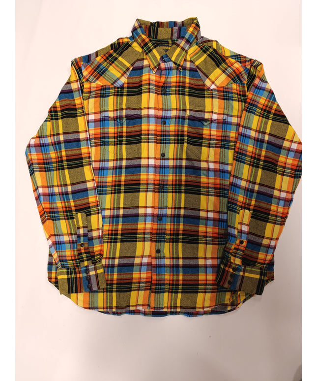 POLO RALPH LAUREN Western BLACK PEARL SNAP Colorful Soft Flannel Mens XL / TG