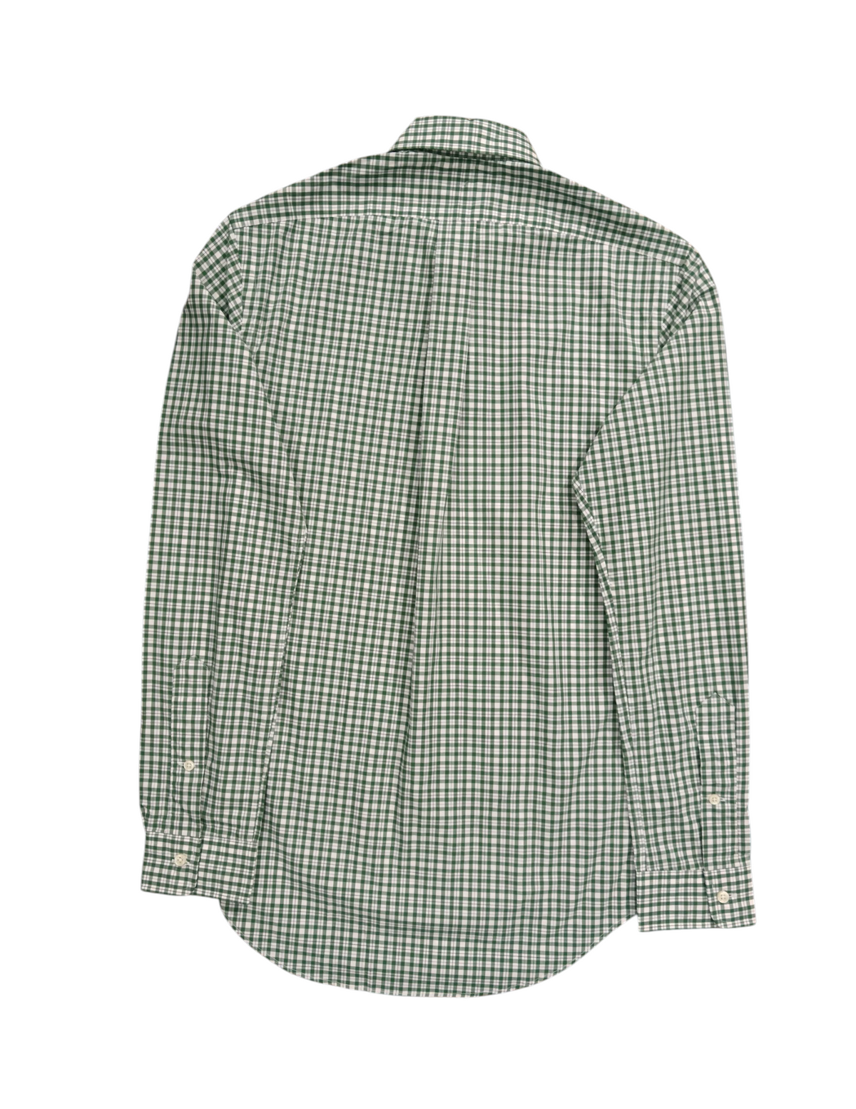 Ralph Lauren green check shirt, front angled view