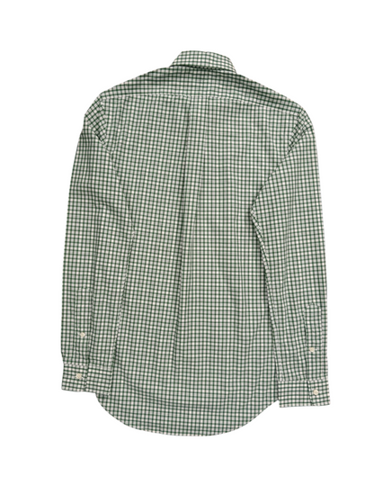 Ralph Lauren green check shirt, front angled view