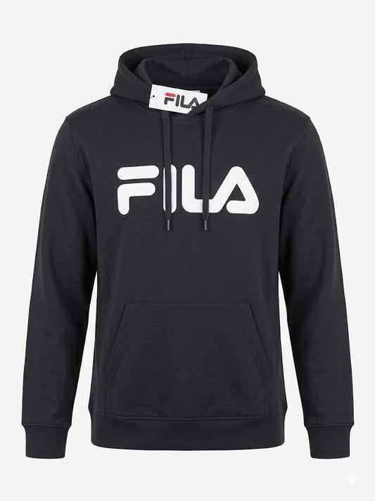 Fila Essential Addard Hoodie 'Black / All White Logo'