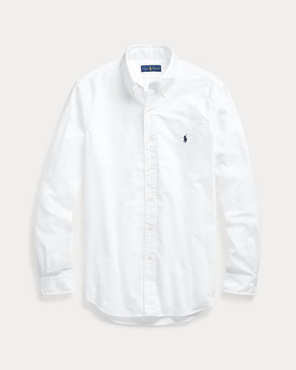 Ralph Lauren Garment-Dyed Oxford Shirt, Classic Fit, White