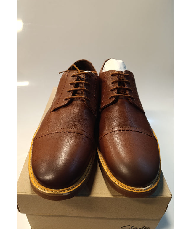 Clarks Atticus Cap Men's Leather Oxford Dress Shoes – Classic Cap Toe Formal Footwear