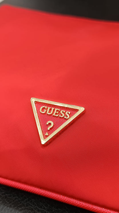 Guess Red Nylon Wristlet Clutch