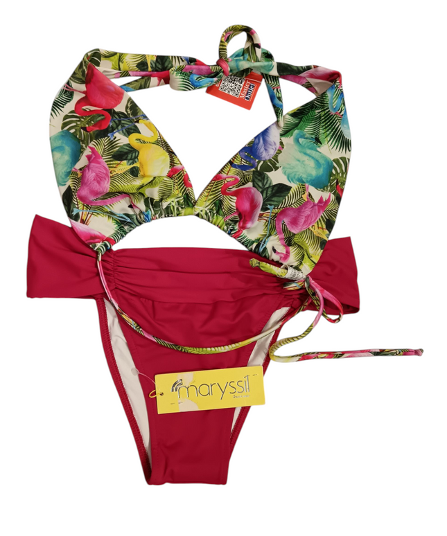 Maryssil Women's swimwear red and green