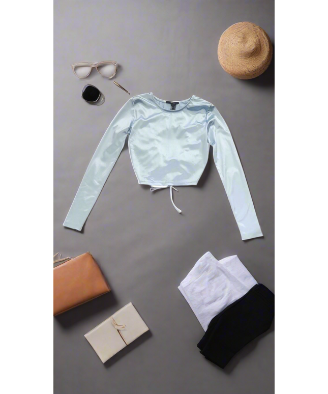 FOREVER 21 Sky Blue Women's Croptop