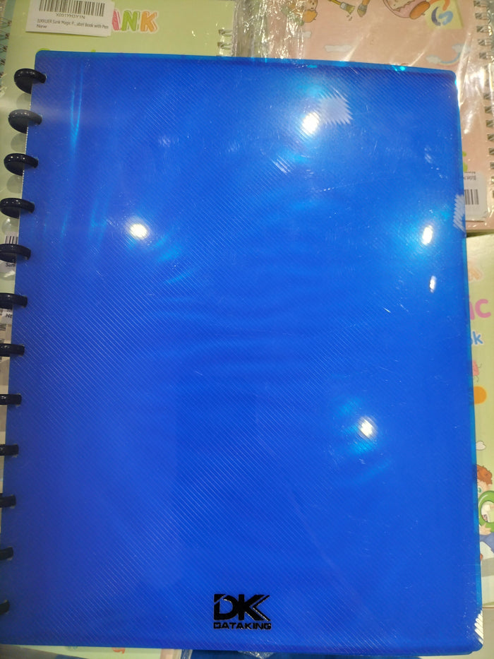 Clearance of DataKing Stationery – Blue Clear Pocket Sleeves Folder