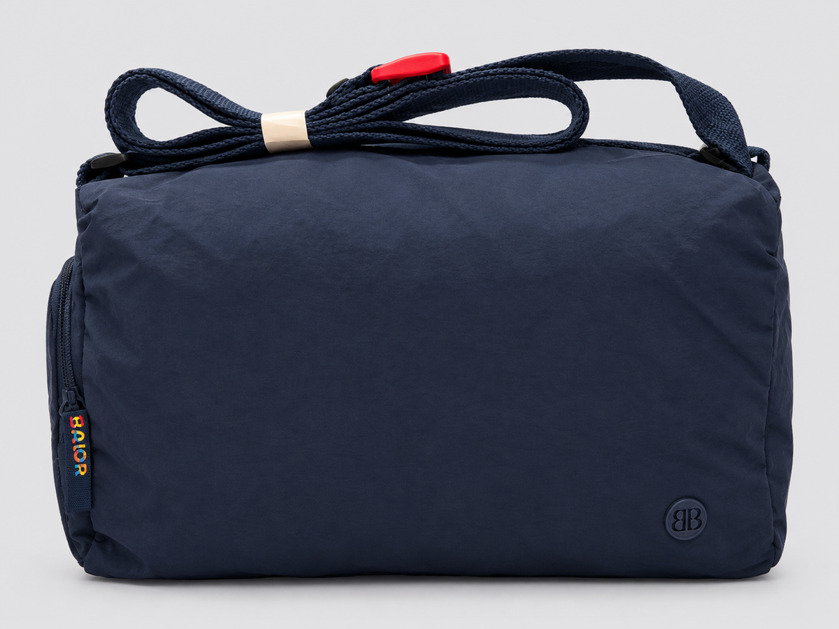 Bagco bag Navy Blue Crossbody Bag with Front Zipper Pocket