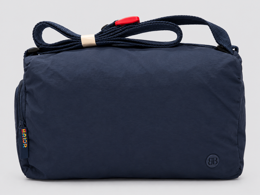 Bagco bag Navy Blue Crossbody Bag with Front Zipper Pocket
