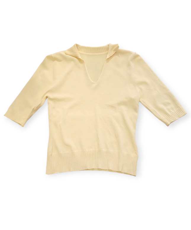 WOMEN'S YELLOW SHORT SLEEVED TOP