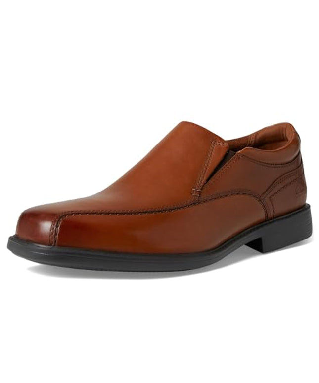 Clarks Men’s Tilden Free Leather Slip-On Dress Loafers –Light brown  Comfortable Formal Shoes for Work & Special Occasions