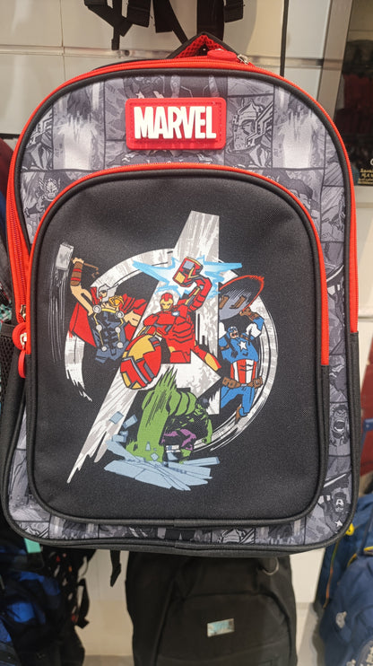 Avengers Print Backpack With Adjustable Shoulder Straps And Zip Closure