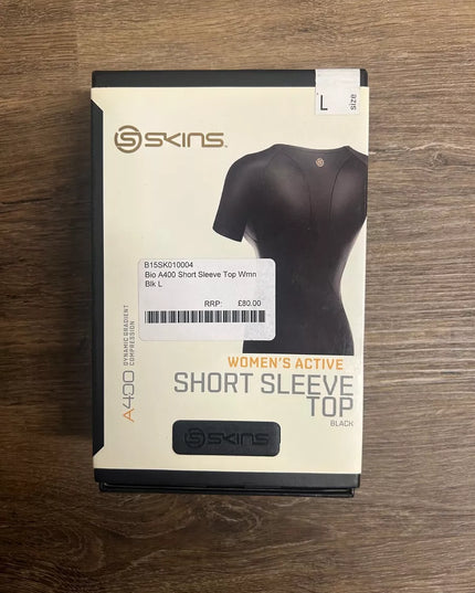 SKINS A400 women of top Short Sleeve black / gold