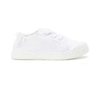 Wonder Nation Toddler Girls White Lace Up Sneakers Sz 10 Bump Toe Sport Casual