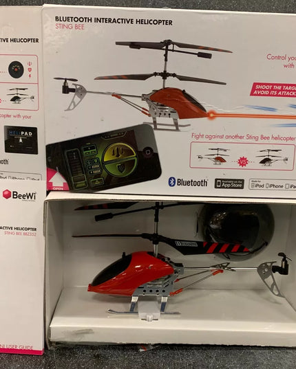 BeeWi Bluetooth Controlled Interactive Battle Helicopter w/ iOS App Control Red