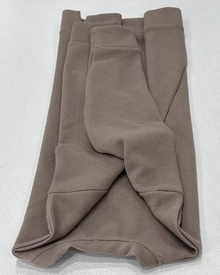 SIZE: XXL - Marc New York Women's V Neck Long Sleeve Textured Top, Color: Taupe