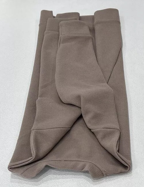 SIZE: XXL - Marc New York Women's V Neck Long Sleeve Textured Top, Color: Taupe