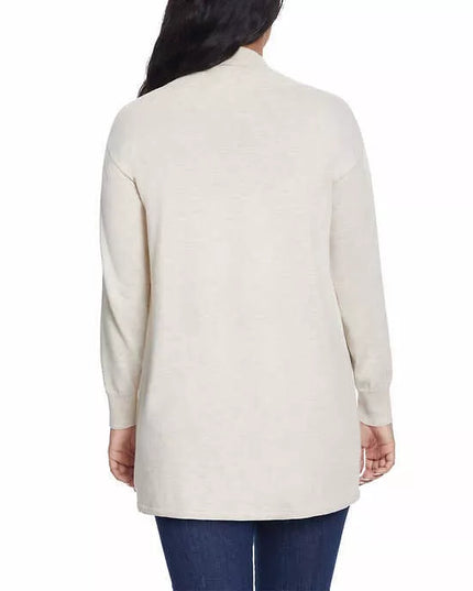 SIZE: L - Gloria Vanderbilt Women's Open Front Long Sleeve Super Soft Cardigan (US, Alpha, Large, Regular, Regular, Cream)
