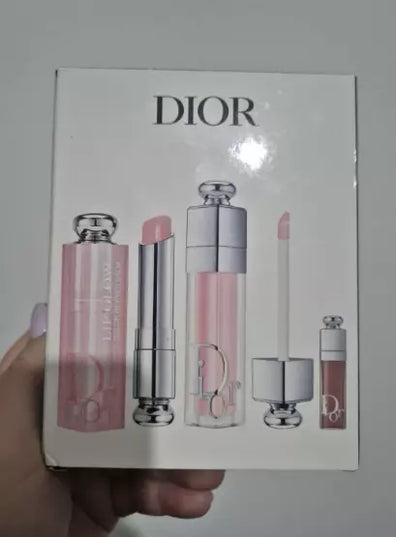 Dior Addict Lip Essentials 3pc Set + Gift Box Lip Glow & Maximizer New
