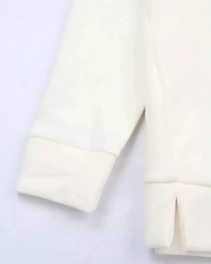 SIZE: XXL - Marc New York Women's V Neck Long Sleeve Textured Top, Color: Cream