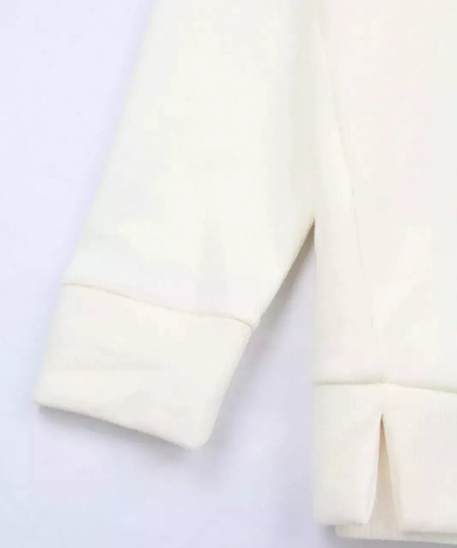 SIZE: XXL - Marc New York Women's V Neck Long Sleeve Textured Top, Color: Cream