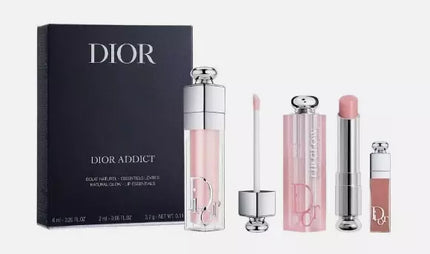 Dior Addict Lip Essentials 3pc Set + Gift Box Lip Glow & Maximizer New