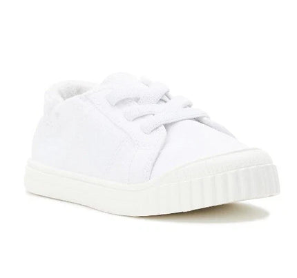 Wonder Nation Toddler Girls White Lace Up Sneakers Sz 10 Bump Toe Sport Casual