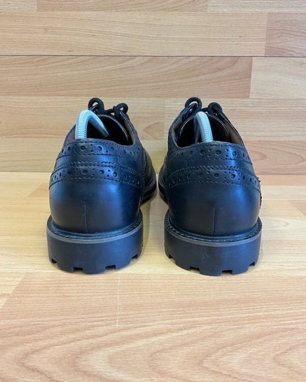 CLARKS CURINGTON WING MEN'S BLACK LEATHER NON-SLIP BROGUE SMART SHOES