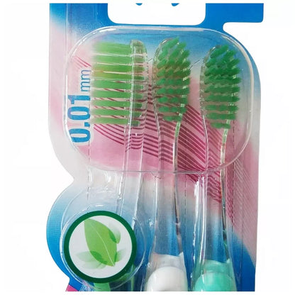 Oral-B Green Tea Gum Toothbrush Ultra Thin Deep Clean Care Extra Gentle Soft X 3
