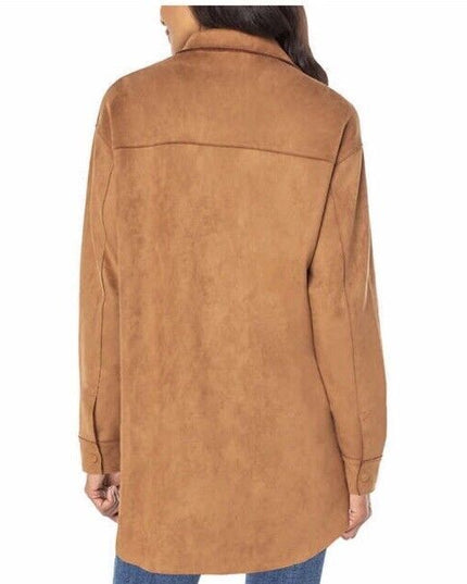 SIZE S - Well Worn Women's Faux Suede Pockets Oversize Soft Jacket