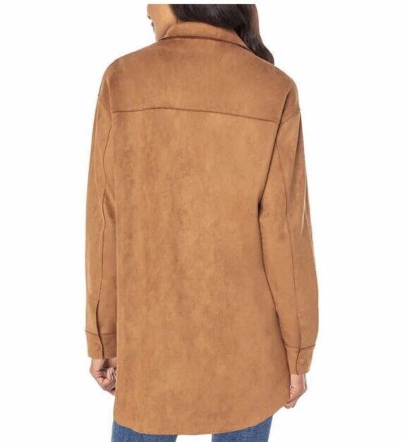 SIZE S - Well Worn Women's Faux Suede Pockets Oversize Soft Jacket