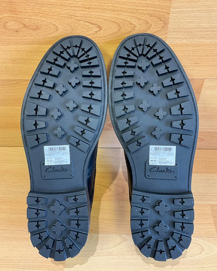 CLARKS CURINGTON WING MEN'S BLACK LEATHER NON-SLIP BROGUE SMART SHOES