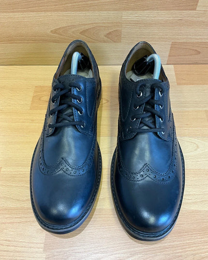 CLARKS CURINGTON WING MEN'S BLACK LEATHER NON-SLIP BROGUE SMART SHOES