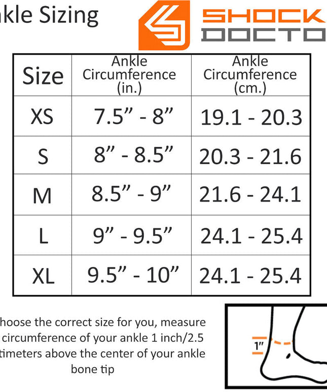 Shock Doctor Ankle Sleeve w/ Compression Wrap Support (844)
