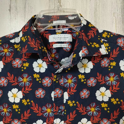 Denim & Flower Men’S Floral Short Sleeve Shirt – Stylish & Breathable