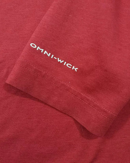 Columbia T-Shirt Mens Size Medium Red Long Sleeve Omni-Wick Outdoor Hiking