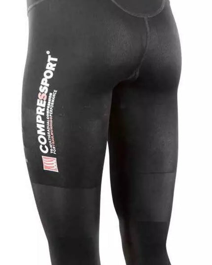 Compressport Compression Pirate ¾ black compression tights for muscle support