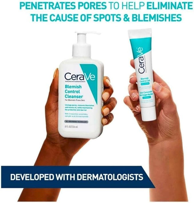 CeraVe Blemish Control Cleanser Face Wash For Acne & Blemish Prone Skin with 2% Salicylic Acid, Niacinamide and Ceramides 236 ML