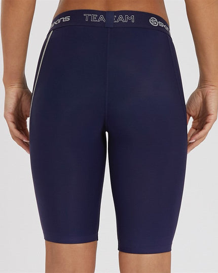 SKINS DNAMIC MENS COMPRESSION HALF TIGHTS - NAVY BLUE