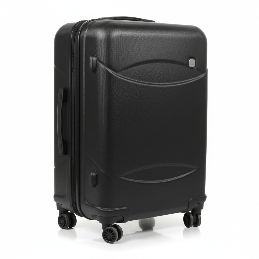 Side angle - black luggage