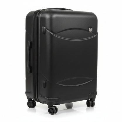 Side angle - black luggage