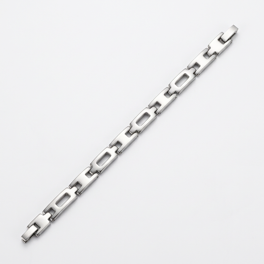 Studio product image of silver-tone link bracelet