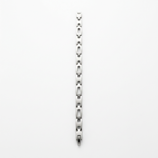 Studio-style product photo of your silver-tone bracelet